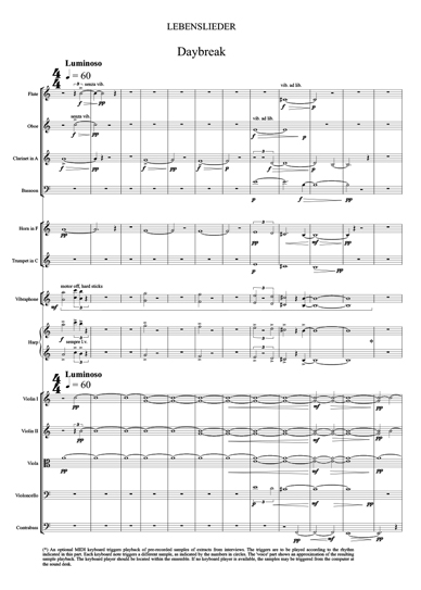 Lebenslieder score